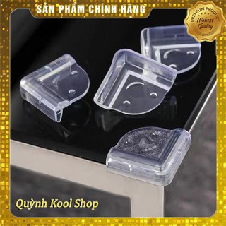 💓Set 4 Miếng Bịt Góc Nhọn Cạnh Bàn Silicon Vuông Trong Suốt💓NHỎ GỌN TIỆN LỢI 💓