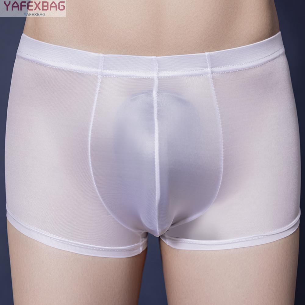 UK Man Soft Underwear See Through Boy Shorts Safty Pants Crotchles Briefs 2021