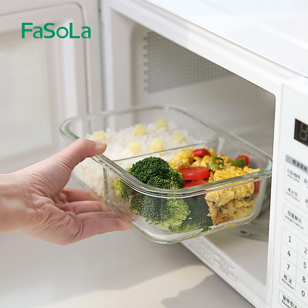 [FREESHIP] Hộp bảo quản thực phẩm – Hộp cơm thủy tinh chịu nhiệt cao cấp [FASOLA] FSLSH-040-1