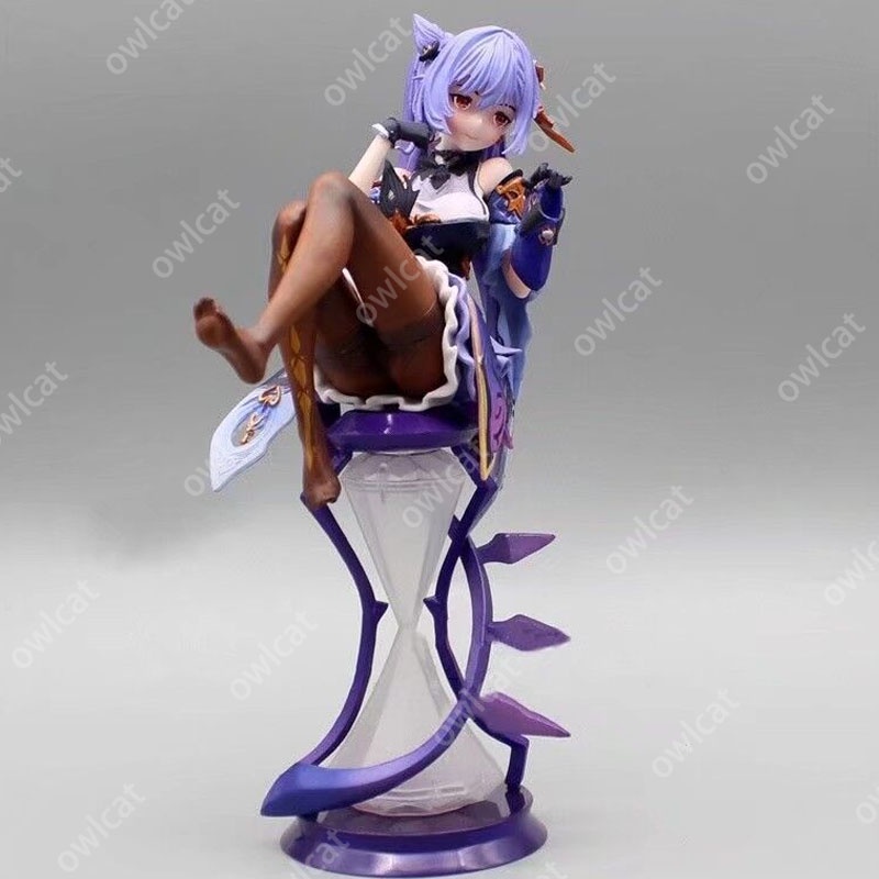 Mô Hình Nhân Vật Genshin Impact Keqing  1/7 Size 21cm Cat Girl Piercing Thunderbolt Yuheng of the Liyue Qixing Packed in Box Model Catgirl Figure