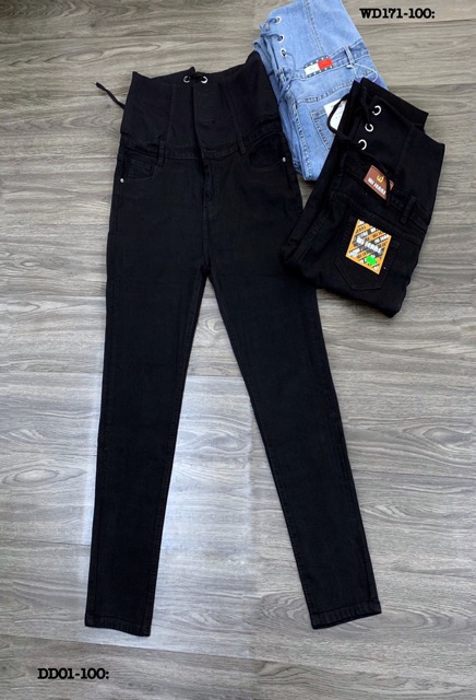 Bigsize Quần jean DD01-100 đan dây cạp cao