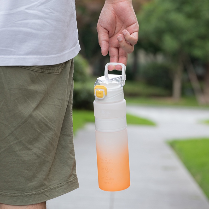 Bình Nước Thể Thao Bằng Nhựa 600ml/800ml Có Thể Thay Đổi Màu Sắc