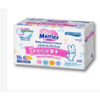SÉT 2 GÓI GIẤY ƯỚT MERRIES (54PC*2)