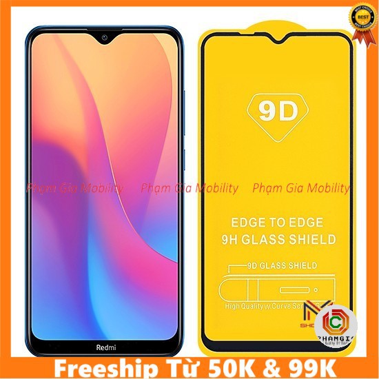 Kính Cường lực full Xiaomi Redmi 8/Redmi 8A chuẩn keo, đẹp