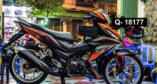 Tem rời Winner Cam Đen Chrome Cao Cấp