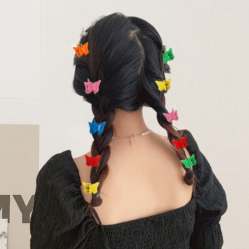 Kẹp Tóc Hình Bướm Mini Nhiều Màu Sắc Dễ Thương Cho Nữ