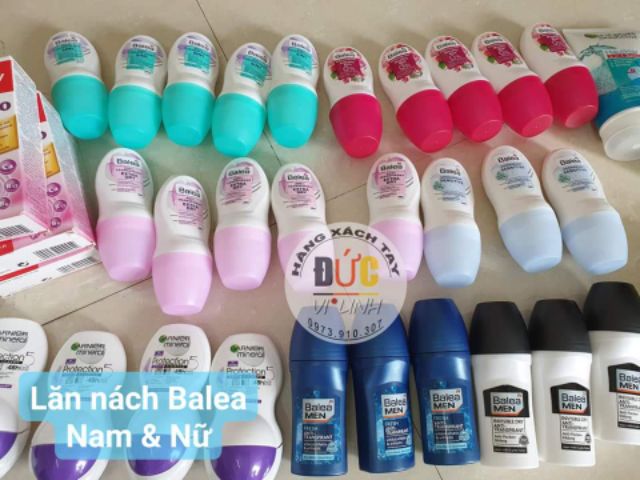 Đủ bill- Lăn nách khử mùi của Đức Nivea Rexona Balea Garnier Vanilla