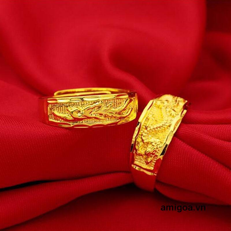 ✨✨Nhẫn hở mạ vàng giả hình rồng phượng hoàng cho nam nữ