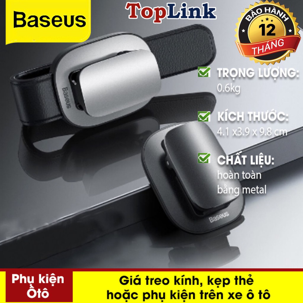 Giá Treo Kính Kẹp Thẻ Hoặc Phụ Kiện Trên Xe Ô Tô Baseus Platinum Vehicle Eyewear Clip (Clamping Type / Paste Type)