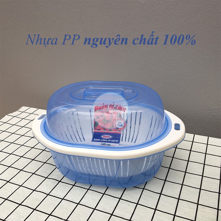 Bộ rổ chậu có nắp đậy Song Long 2521 hàng cao cấp tiện lợi -Buôn rẻ 01012 | BigBuy360 - bigbuy360.vn