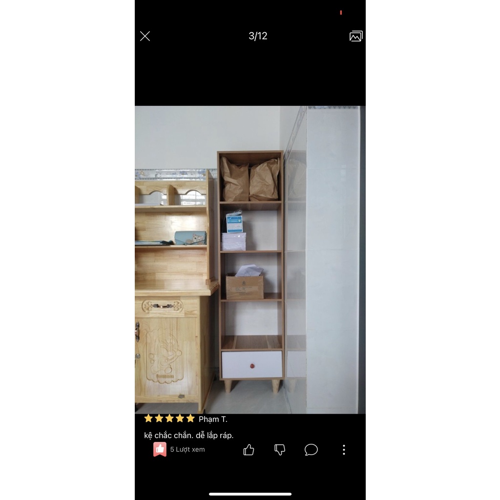 Kệ Gỗ Bắc Âu Để Sách, Kệ Trưng Bày Gỗ MDF 5 Tầng
