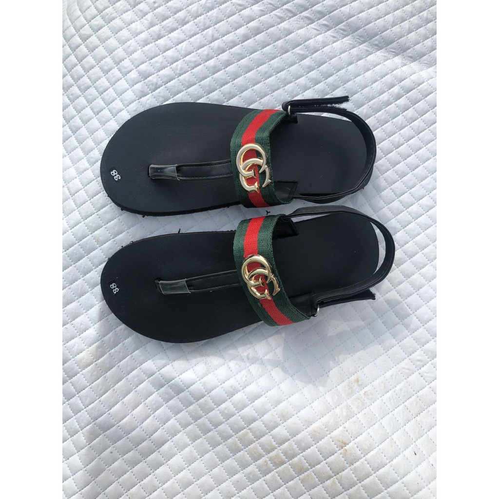 Sandal nam nữ đế đen quai hậu dù size từ 35 nữ đến 43 nam đủ màu đủ size có thể bỏ quai làm dép