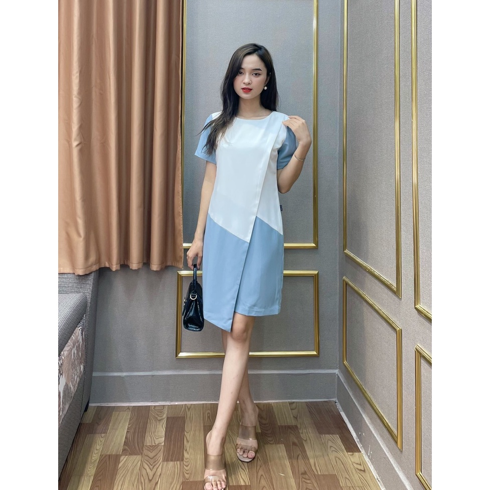 Đầm dáng suông SEFA phối cách điệu STF3022