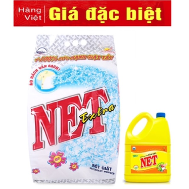 Bột giặt Net Extra 6kg tặng rửa chén 800ml