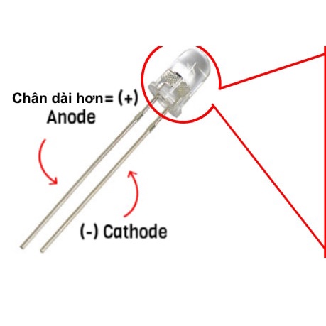 Led Đục 3mm / 5mm - Vàng , đỏ, xanh lá và xanh dương , Trắng