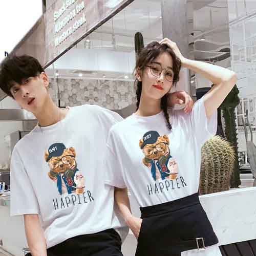 Hot áo thun cặp tình nhân gấu đôi - in tên in hình theo yêu cầu(ibox hình ảnh qua tn) Minh Hằng Store