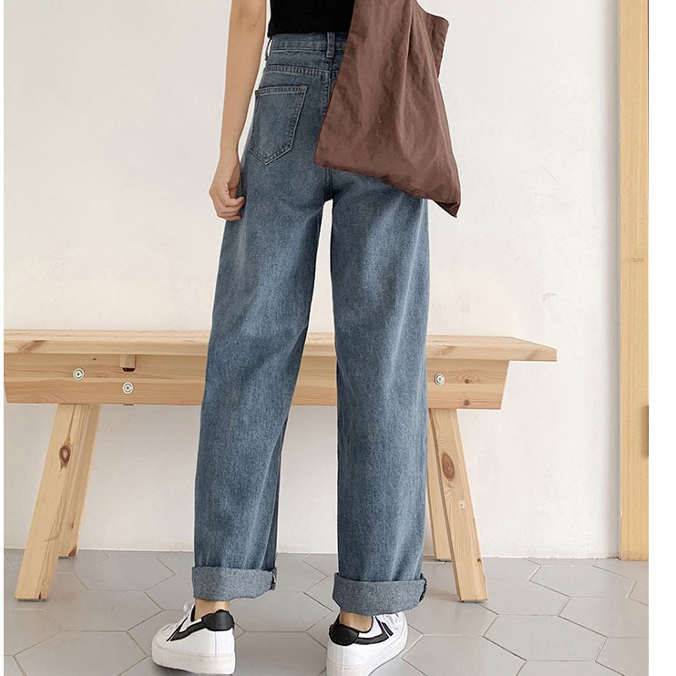 [Size M] Quần jeans nữ ống rộng Ulzzang Quảng Châu QDJ18