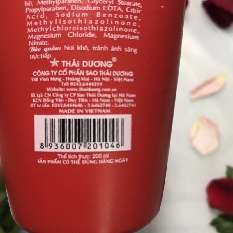 Dầu Gội Thái Dương 3 Hoa  đào Chai 200ml New Sao Thái Dương Mẫu Mới