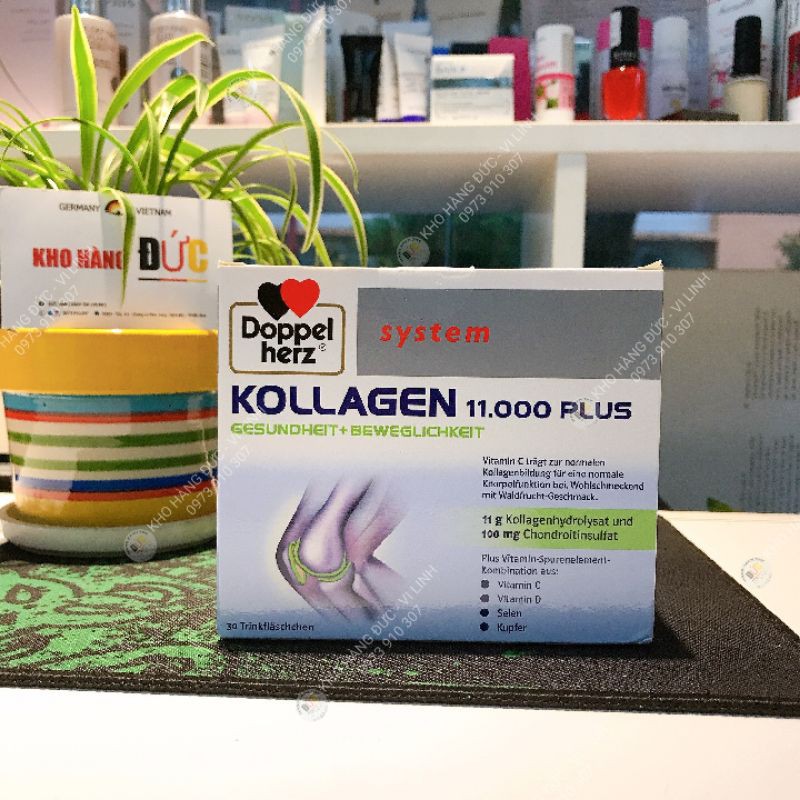 [Bill Đức] Collagen Thủy Phân Doppelherz Kollagen 11000 Plus, 30 x 25 ml