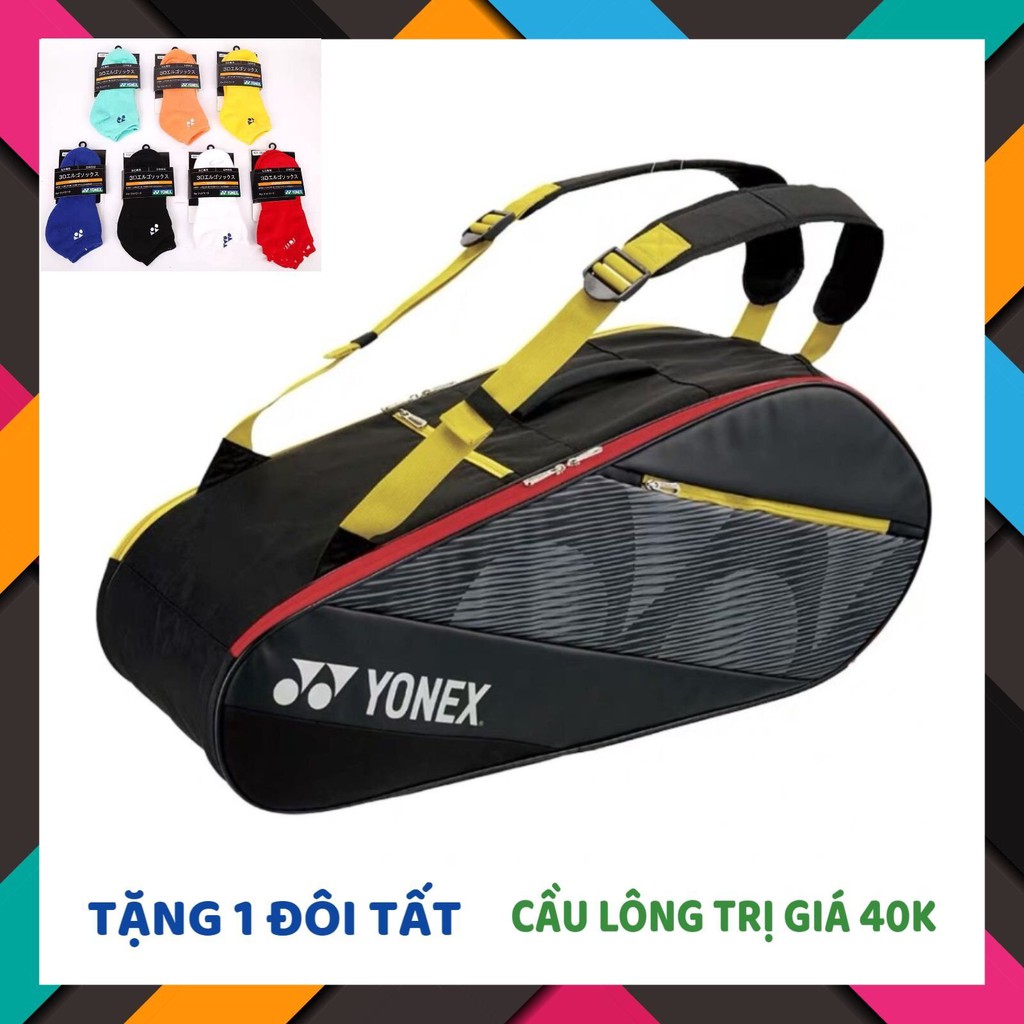 [Mẫu mới]Túi cầu lông yonex 82026CR vàng chuyên dụng, thiết kế rộng rãi, mẫu mã đa dạng