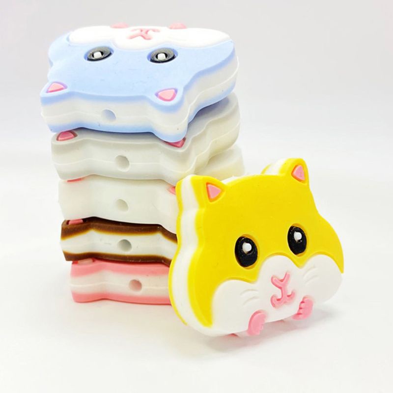 Đồ Chơi Ngậm Nướu Hình Chuột Hamster Bằng Silicone Dành Cho Bé Sơ Sinh