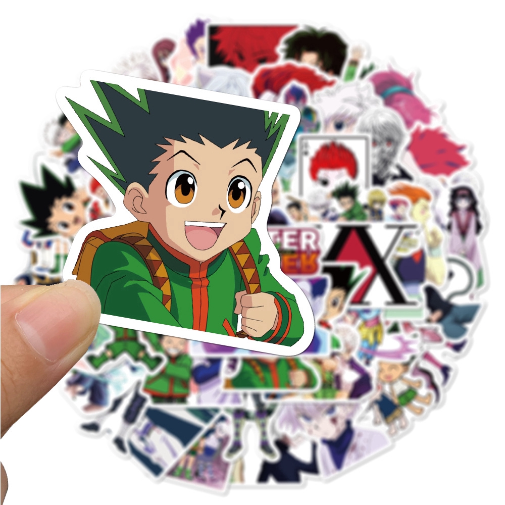 50pcs HUNTER x HUNTER Cartoon Stickers Waterproof Suitcase Laptop Japanese Anime Sticker