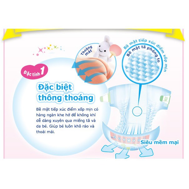 Bỉm/Tã dán Merries size L 54 miếng (cho bé 9-14kg)