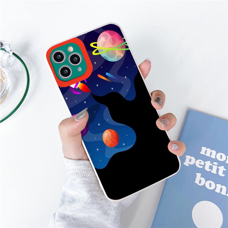 Ốp lưng iphone 13 pro max Không Gian màu sắc ốp bảo vệ camera vuông cạnh đủ mã 6 đến 11 12 13 promax tr232
