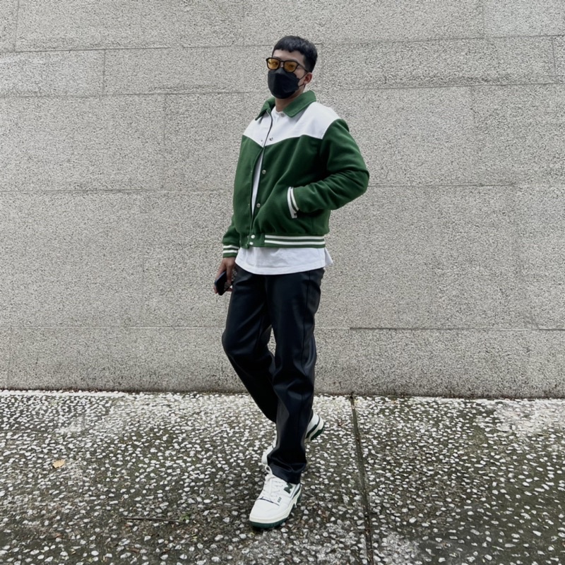 REGULAR Green Varsity Jacket