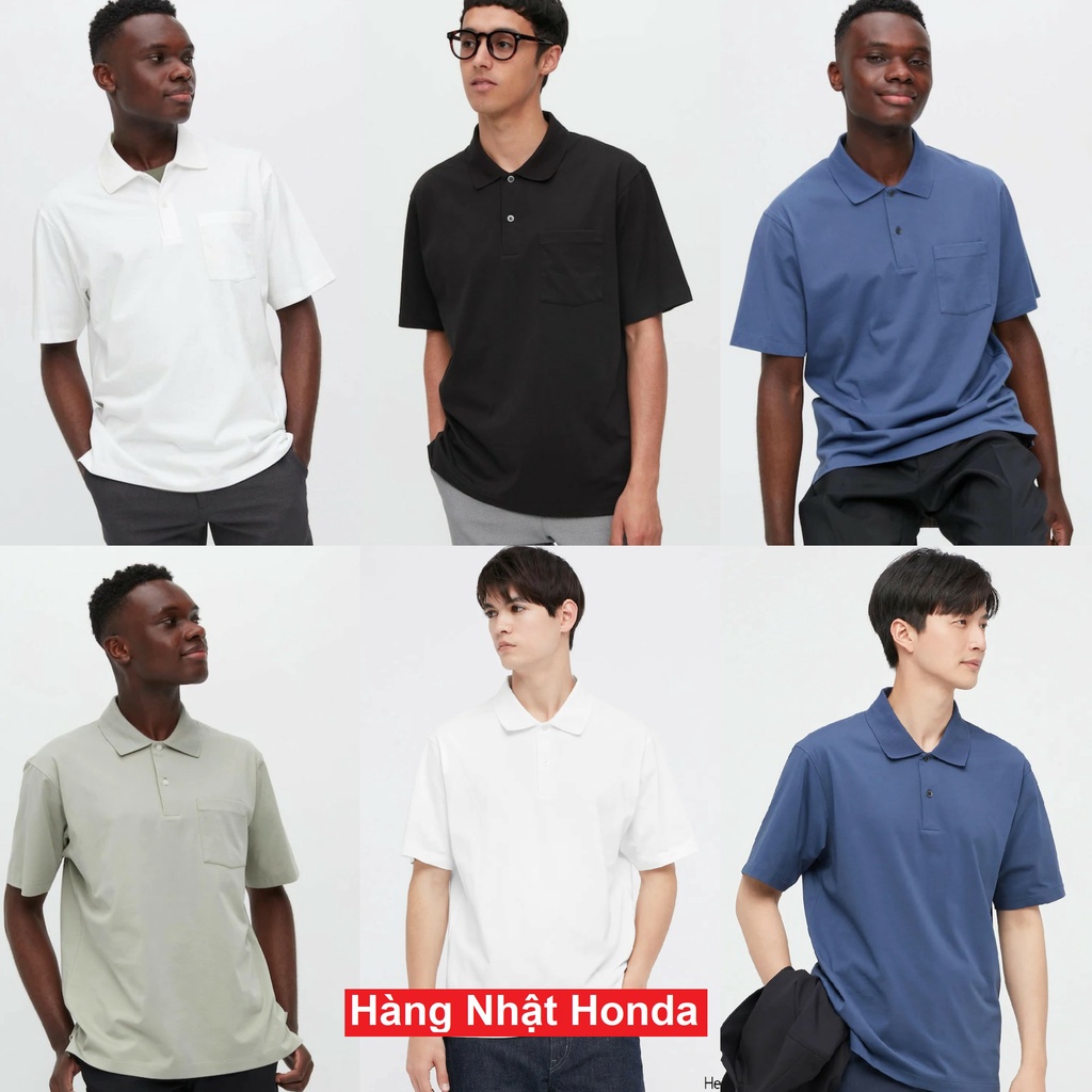 [Auth Uniqlo] Áo Polo Thun Lạnh Airism Tay Ngắn Nam