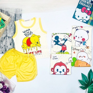 BỘ BA LỖ in hình thú Disney - Minkymom thun lạnh