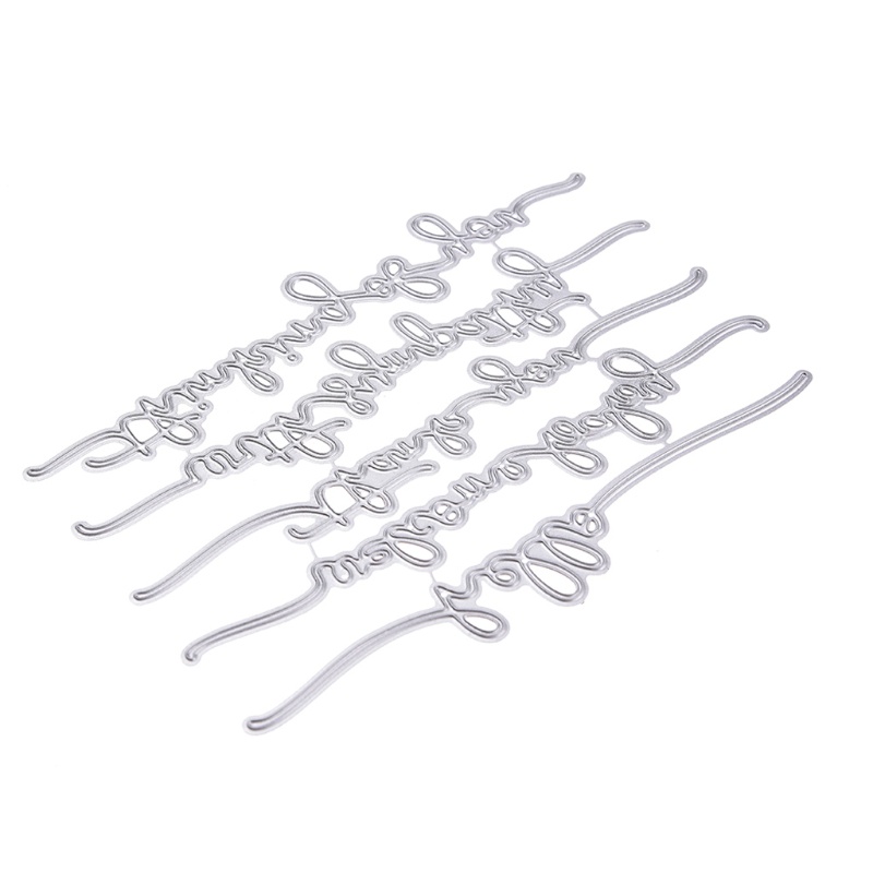 Khuôn Cắt Giấy Làm Từ Kim Loại Hình Chữ Trang Trí Scrapbook