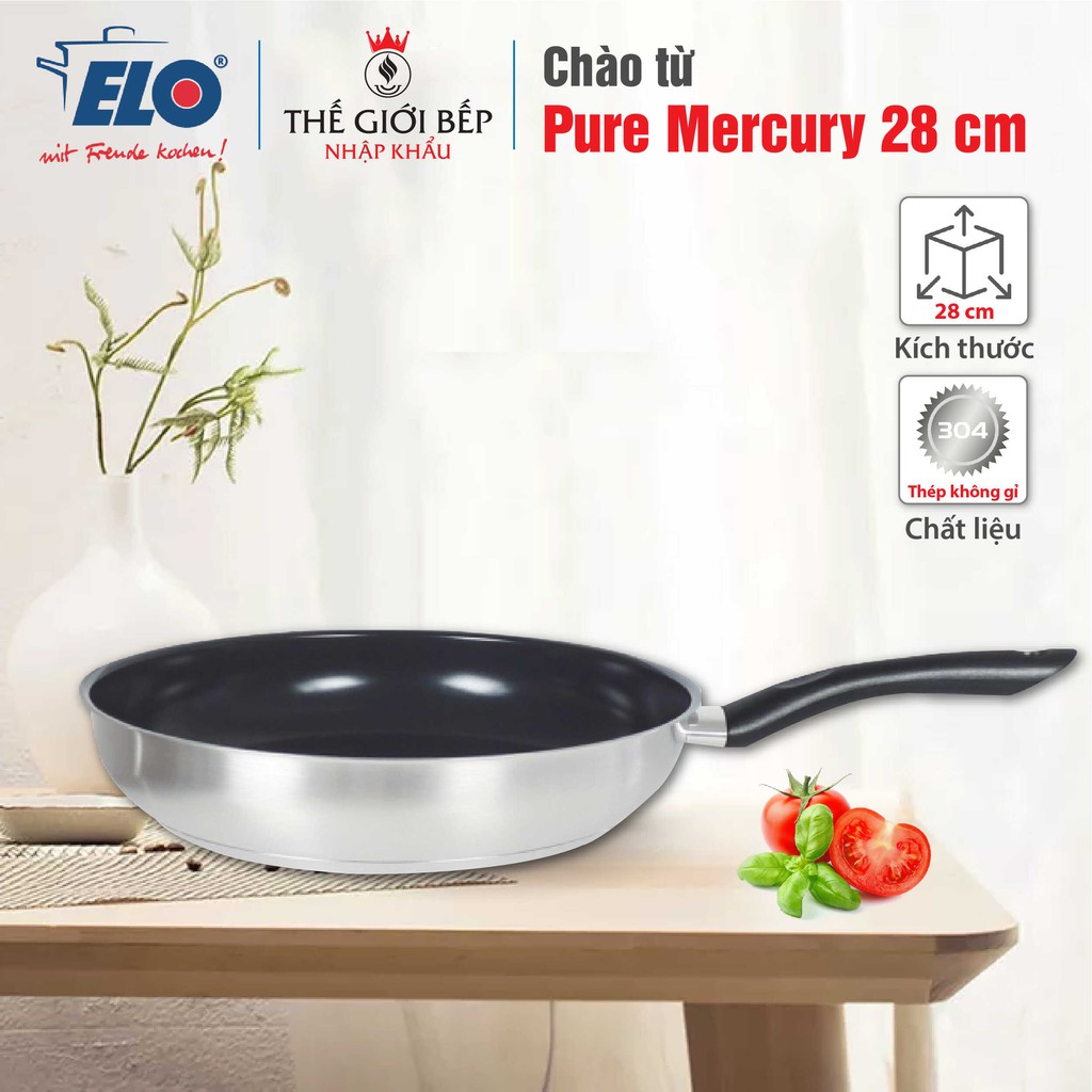 Chảo từ inox chống dính Elo Pure Mercury 28cm
