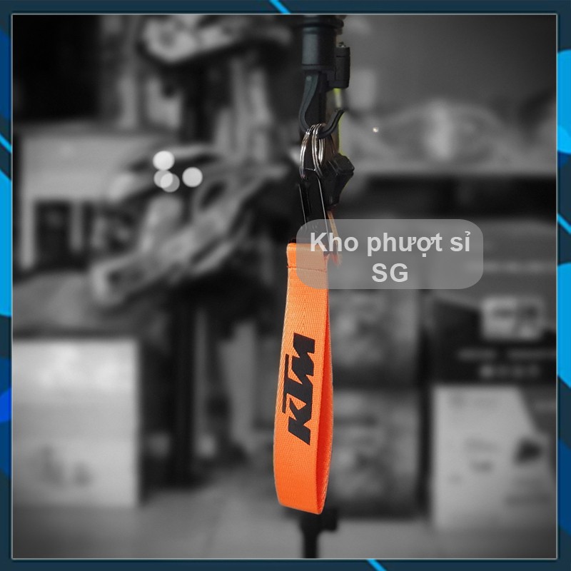 Móc khoá xe máy dây đầu kim loại HONDA cao cấp - Dây móc khoá xe máy vải