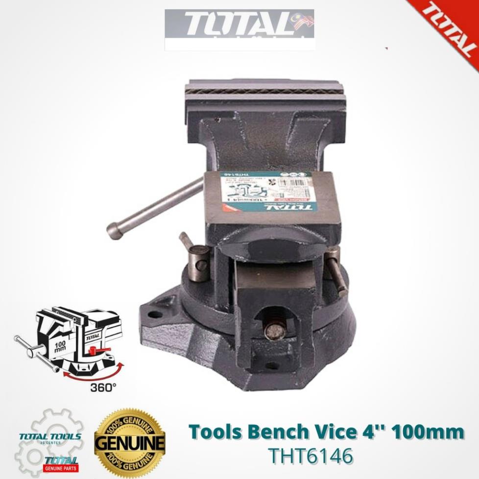 ÊTÔ kẹp đế xoay 4 inch TOTAL THT6146 INGCO HBV084 Ê tô bàn nguội