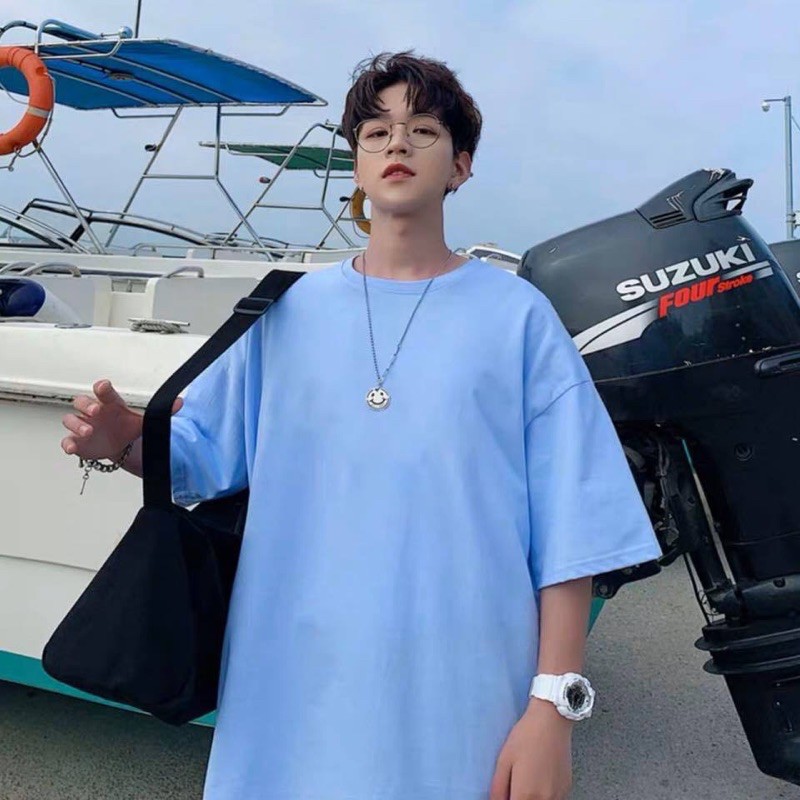 Áo Thun Unisex Trơn Nam Nữ Tay Lỡ Oversize Form Rộng 8 Màu