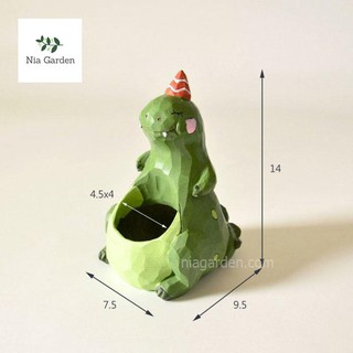 Chậu trồng cây hình thú - khủng long bụng phệ