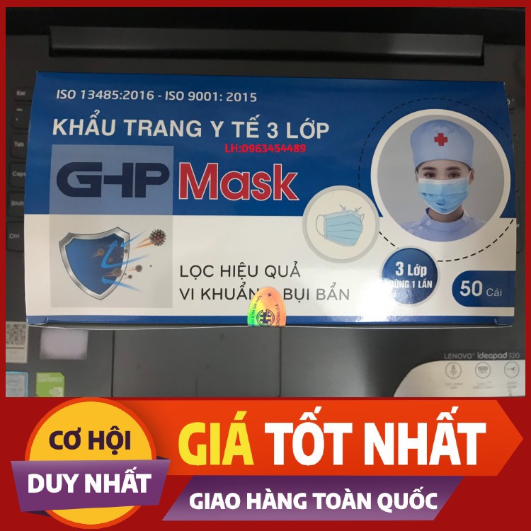 Khẩu trang 4 lớp kháng khuẩn SUCHI đạt chuẩn hộp 50 cái
