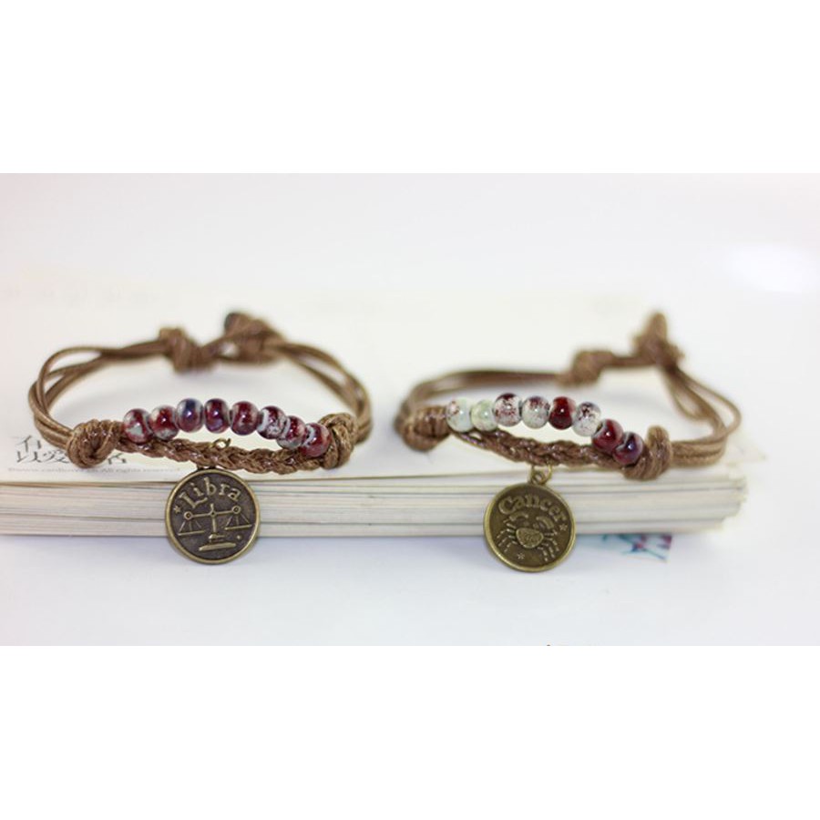 Vòng tay gốm 12 cung hoàng đạo