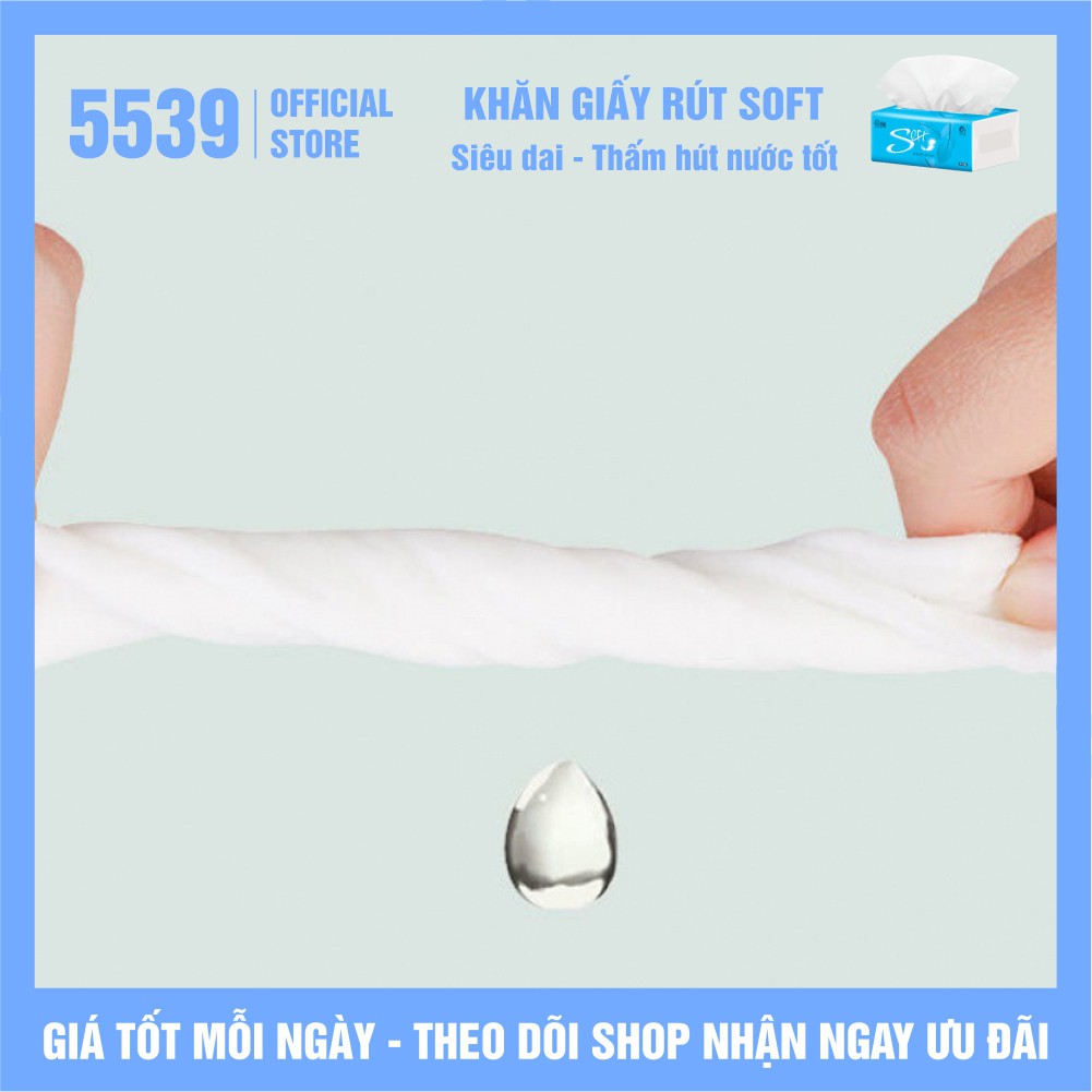 Khăn giấy rút ⚡️ FREESHIP ⚡️ Khăn giấy rút đa năng Soft siêu dai, trắng mịn, nhỏ gọn, an toàn tiện lợi - Shop 5539