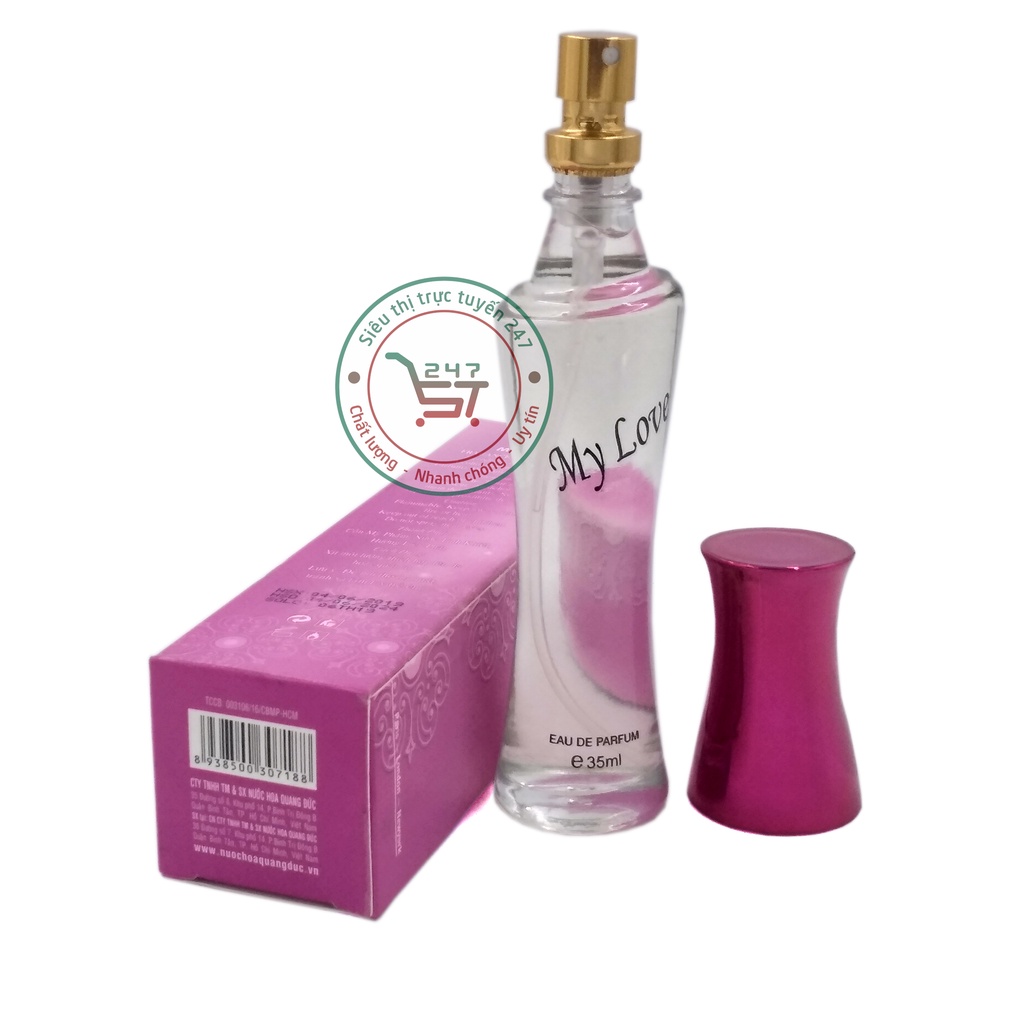 Nước hoa nữ thơm lâu mini chính hãng my love 35ml quyến rũ giá rẻ học sinh