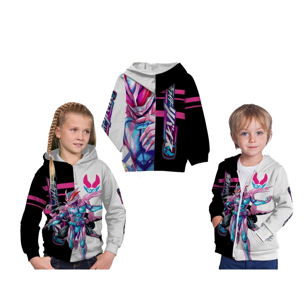 Áo Khoác Hoodie In Hình Siêu Anh Hùng Kamen Rider Revice Phong Cách Nhật Bản Cho Bé
