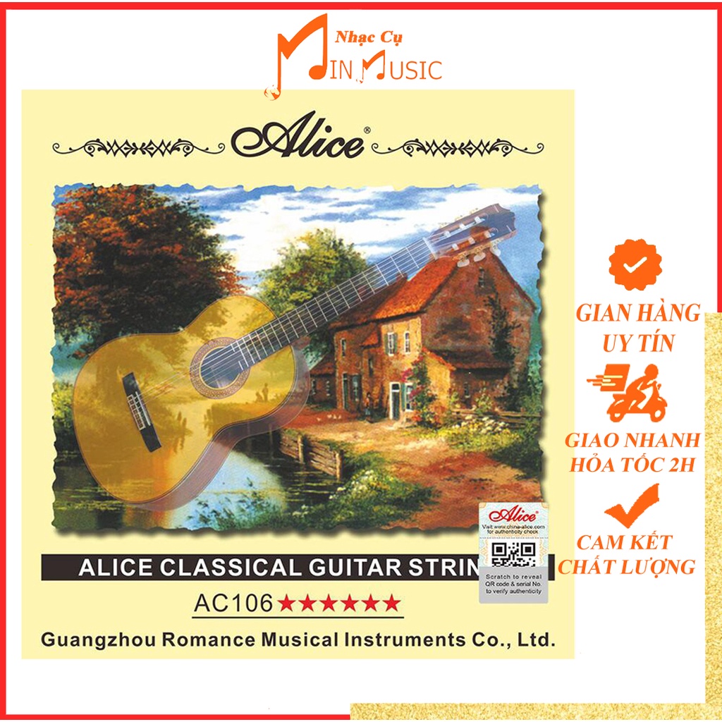 Dây Đàn guitar Classic Alice A106 I Dây Nylon mềm
