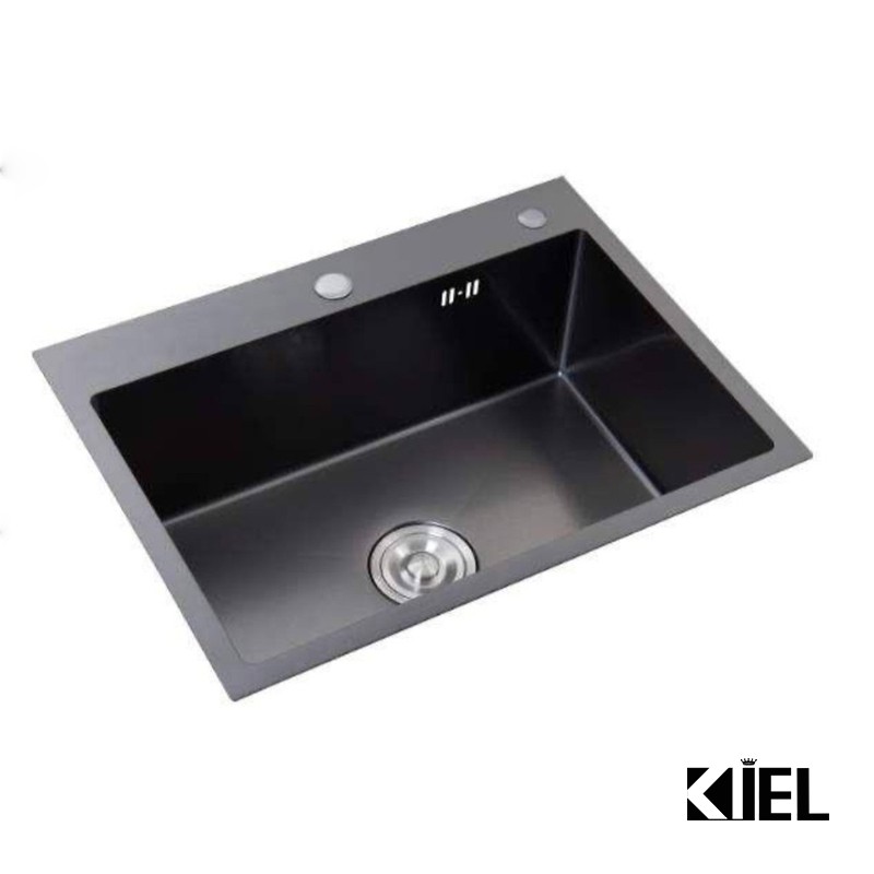 Chậu rửa bát 1 hố inox 304, chậu rửa chén đúc đơn 60x45 (tặng kèm bộ xả và rổ gác bồn)