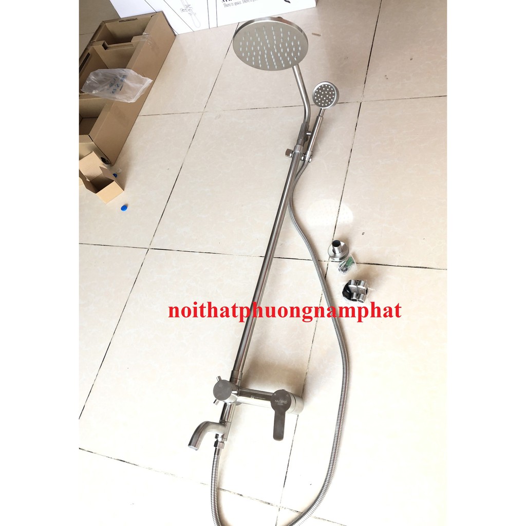 Bộ Sen Cây Tắm Đứng Nóng Lạnh INOX 304 N2010 NA.GRAND và tay sen tắm và dây sen HÀNG LOẠI 1 BAO XÀI BAO ĐỔI MỚI 1 NĂM