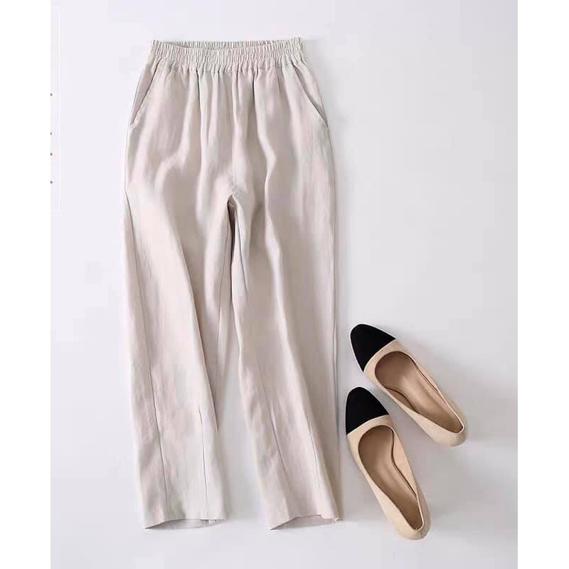 (Hàng xuất dư) Quần BAGGY chất đũi (linen) nữ, Thiết kế mới, Hàng đã về, Nhẹ nhàng, Thoải mái, Tự tin ra đường | BigBuy360 - bigbuy360.vn
