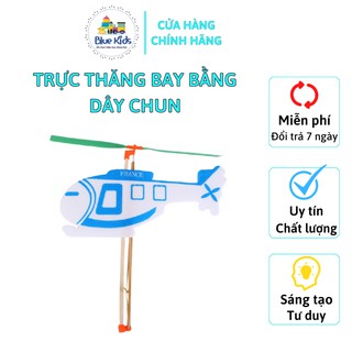 Đồ chơi khoa học STEAM tự làm trực thăng bay bằng dây chun, kích thích sáng tạo và phát triển trí tuệ