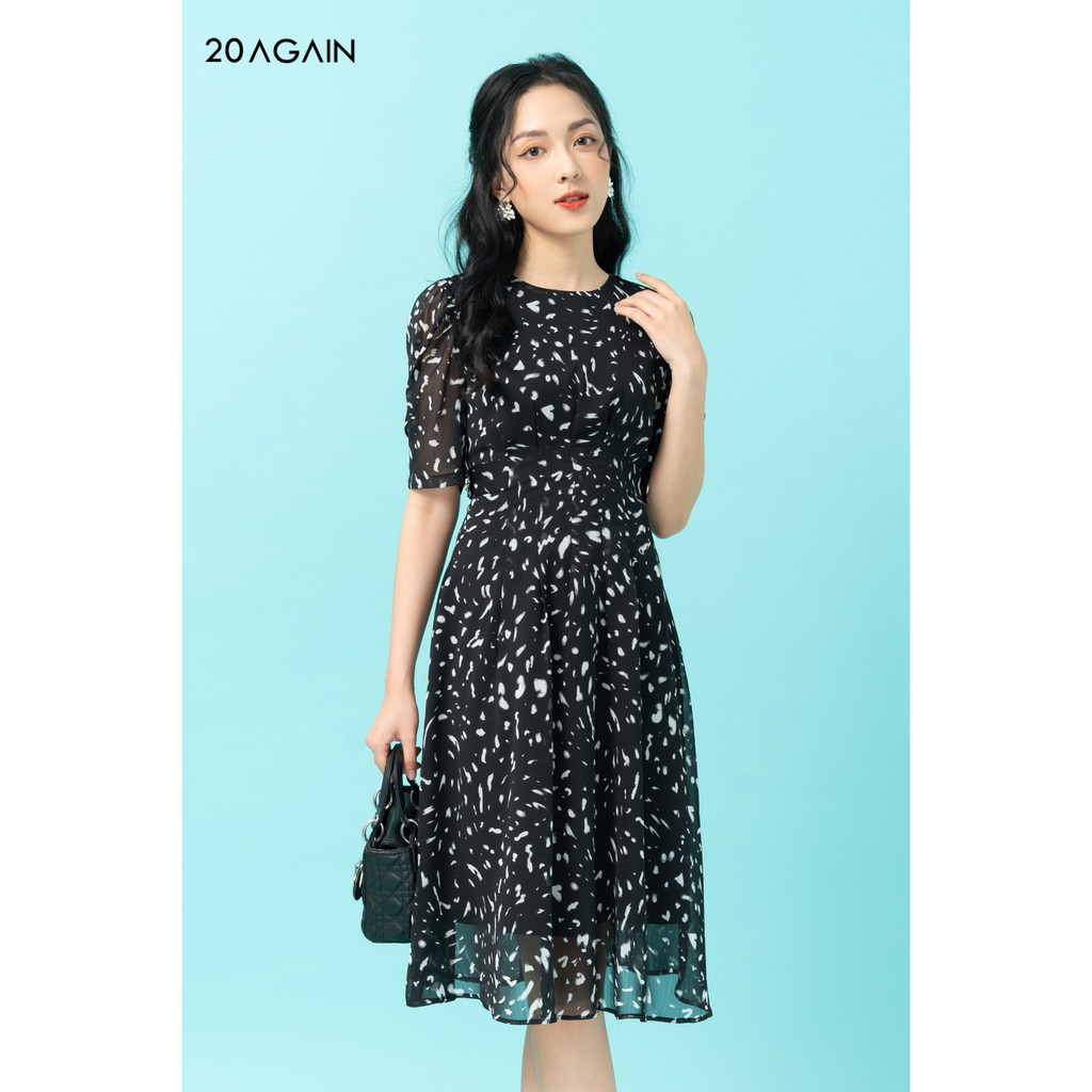 Đầm xòe 2 đai eo 20AGAIN DEA0945 | BigBuy360 - bigbuy360.vn