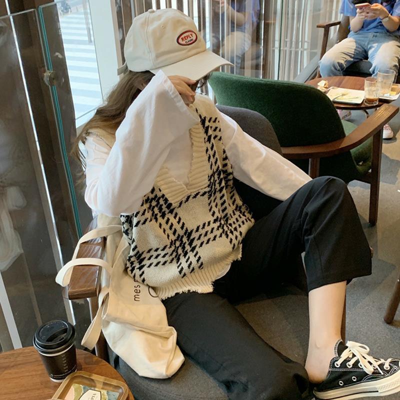 Áo Khoác Len Không Tay Dáng Rộng Phong Cách Hàn Quốc Trẻ Trung Cho Nữ