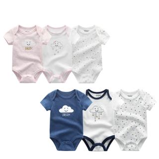 Áo liền quần ngắn tay cho bé gái/ bé trai 0-12 tháng tuổi